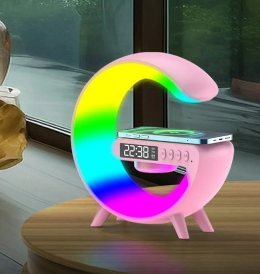 G63 – Altifalante com Carregador Wireless, Luz RGB